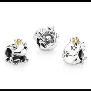 Pandora 14k gold frog prince charm